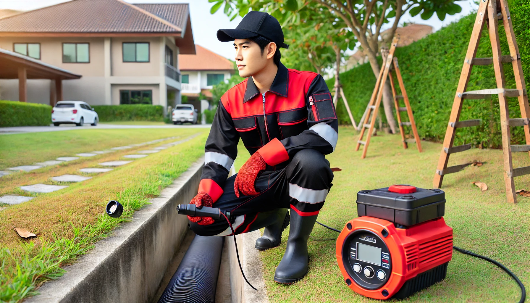 Drain tracing service locating underground drainage in Preston